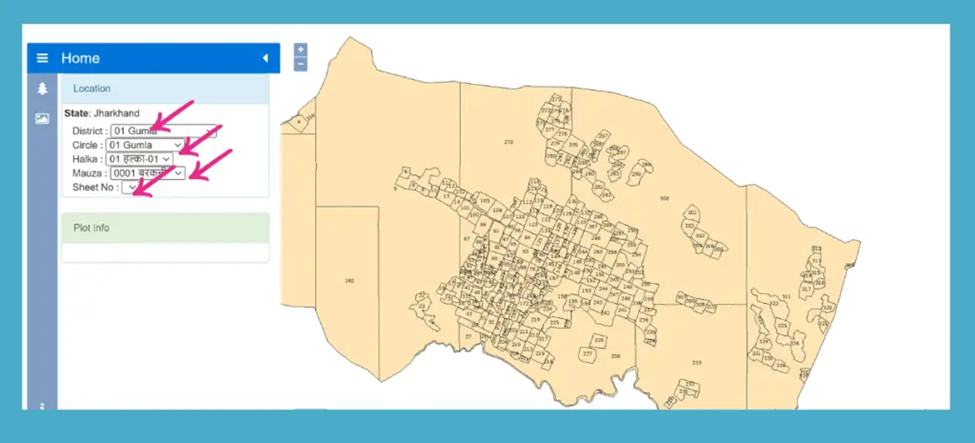 Jharkhand Jharbhoomi: झारखंड भूमि रिकॉर्ड और भू नक्शा ऑनलाइन गाइड” 2 jharbhoomi landmap